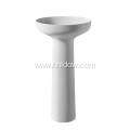 Stone resin pedestal washbasin for bathroom